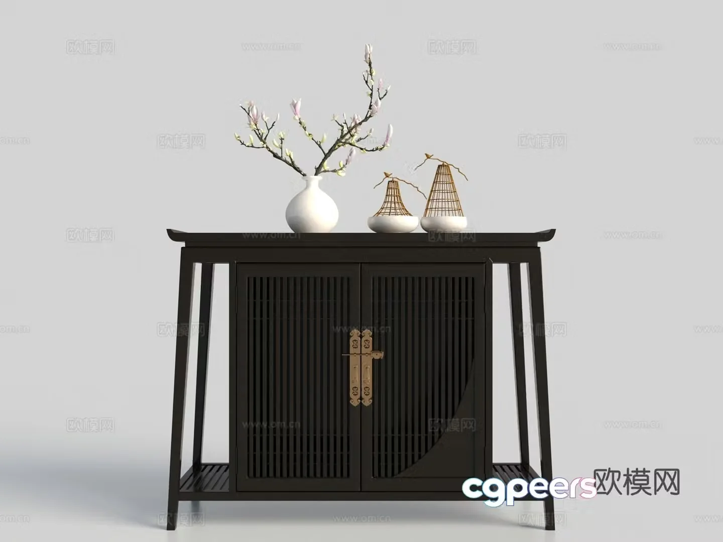 New Chinese side cabinet 3D model