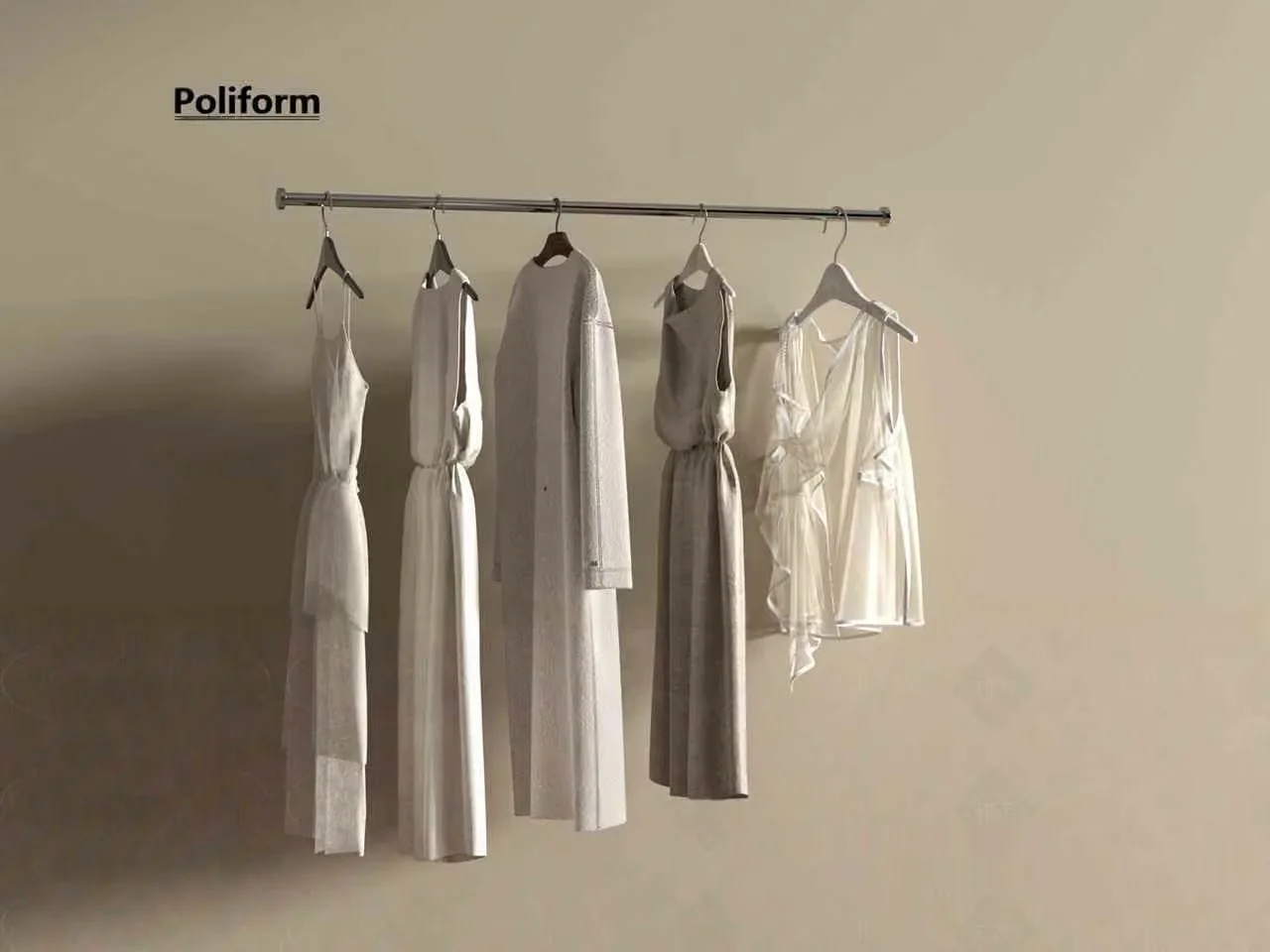 A Collection Of White Dresses 3D Model – 14869 – VRAY Render
