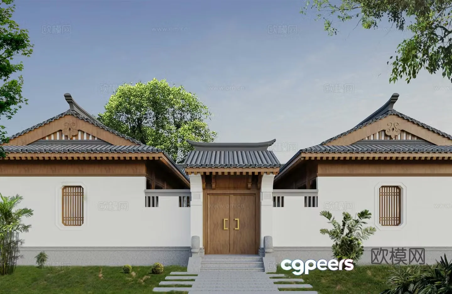 Chinese courtyard house B&B 3D model