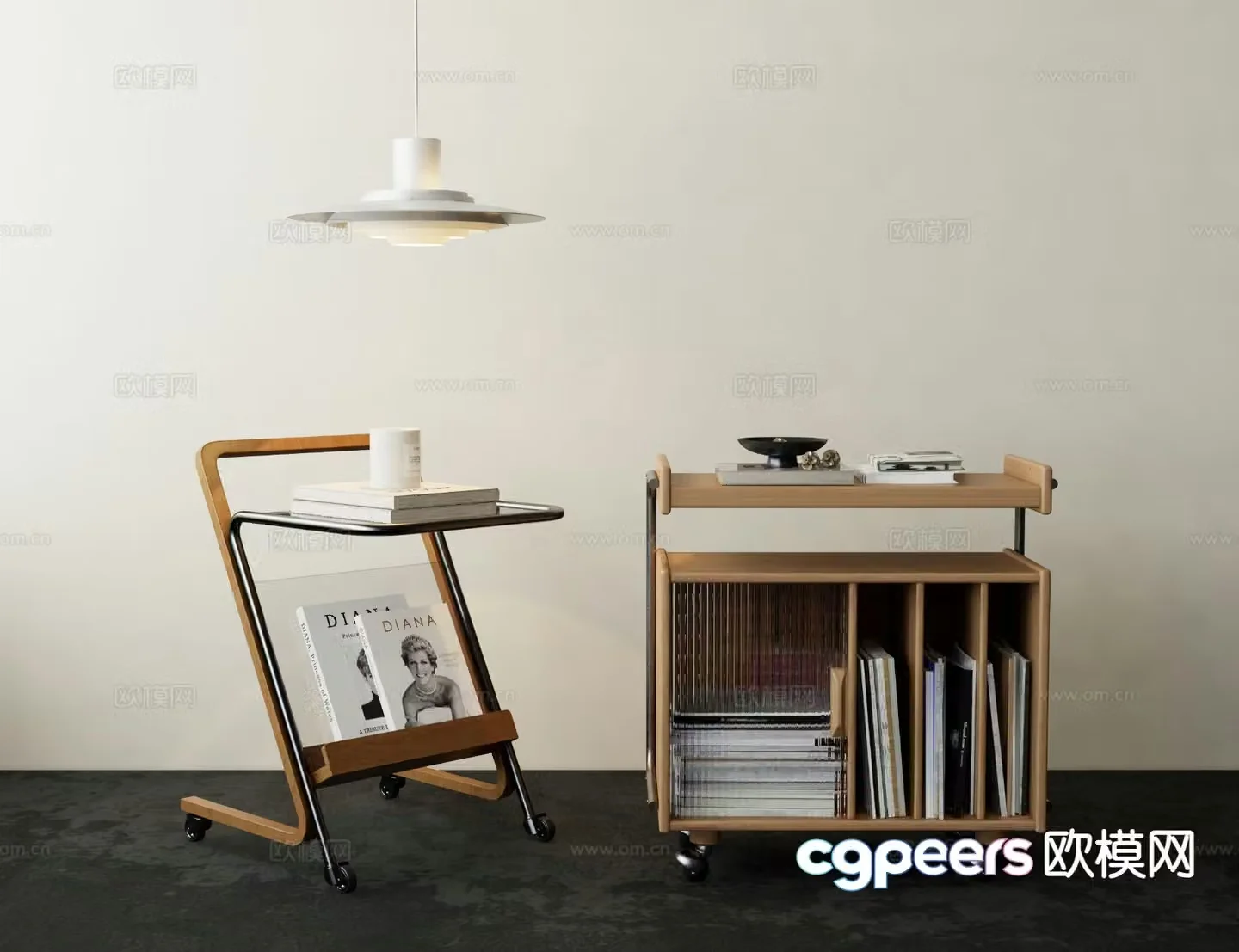 Modern bedside table 3d model
