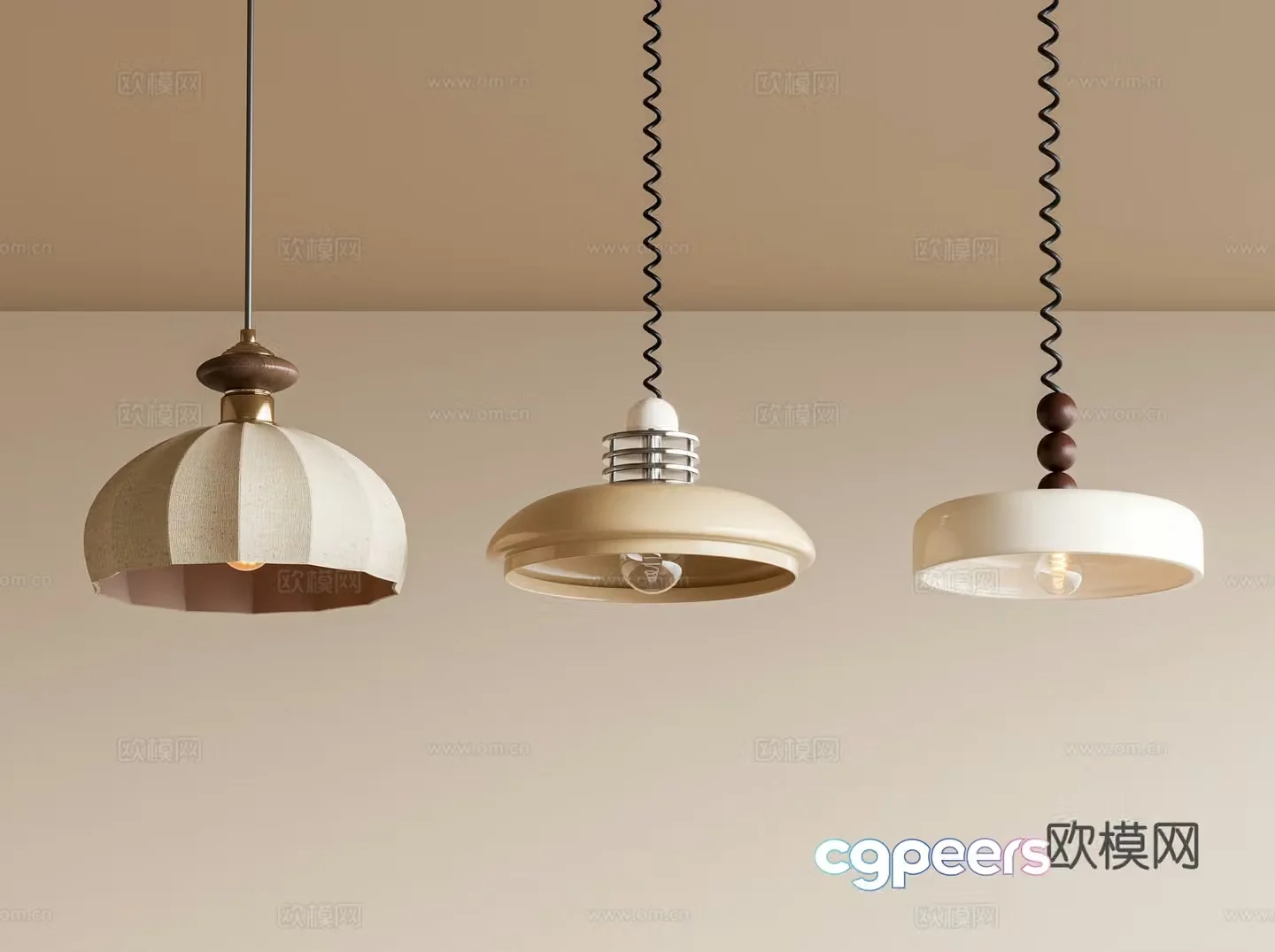 Modern medieval style chandeliers combination restaurant chandeliers bedside chandeliers small chandeliers 3D model