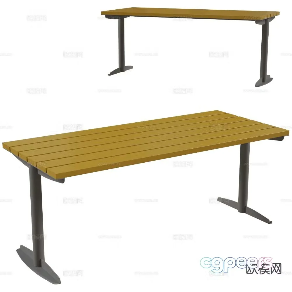 MmcitÃ© communal dining table 3d model