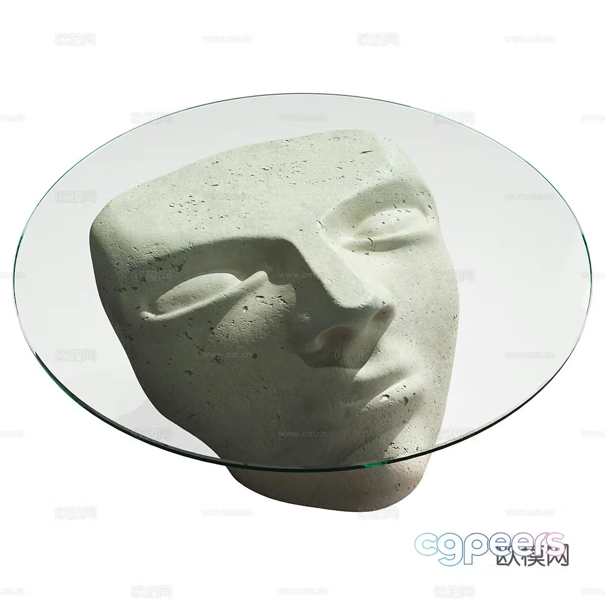 Modern Italian minimalist face coffee table 3D model