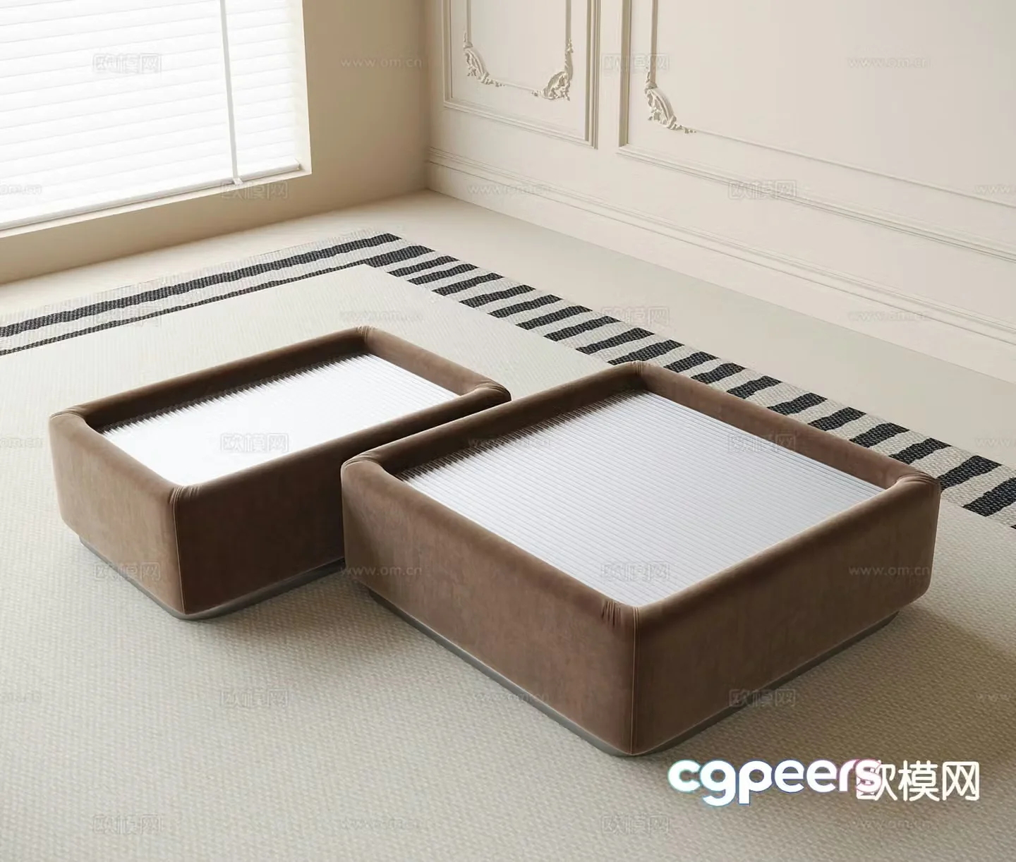 Modern square coffee table 3d model