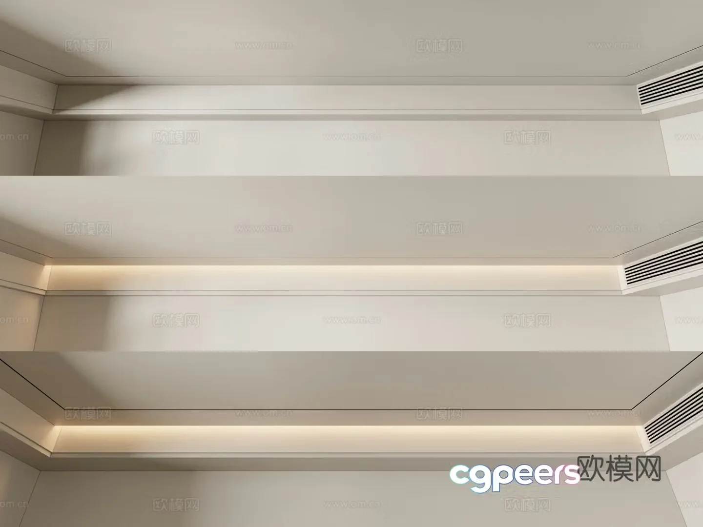 Modern suspended ceiling ceiling 3d model