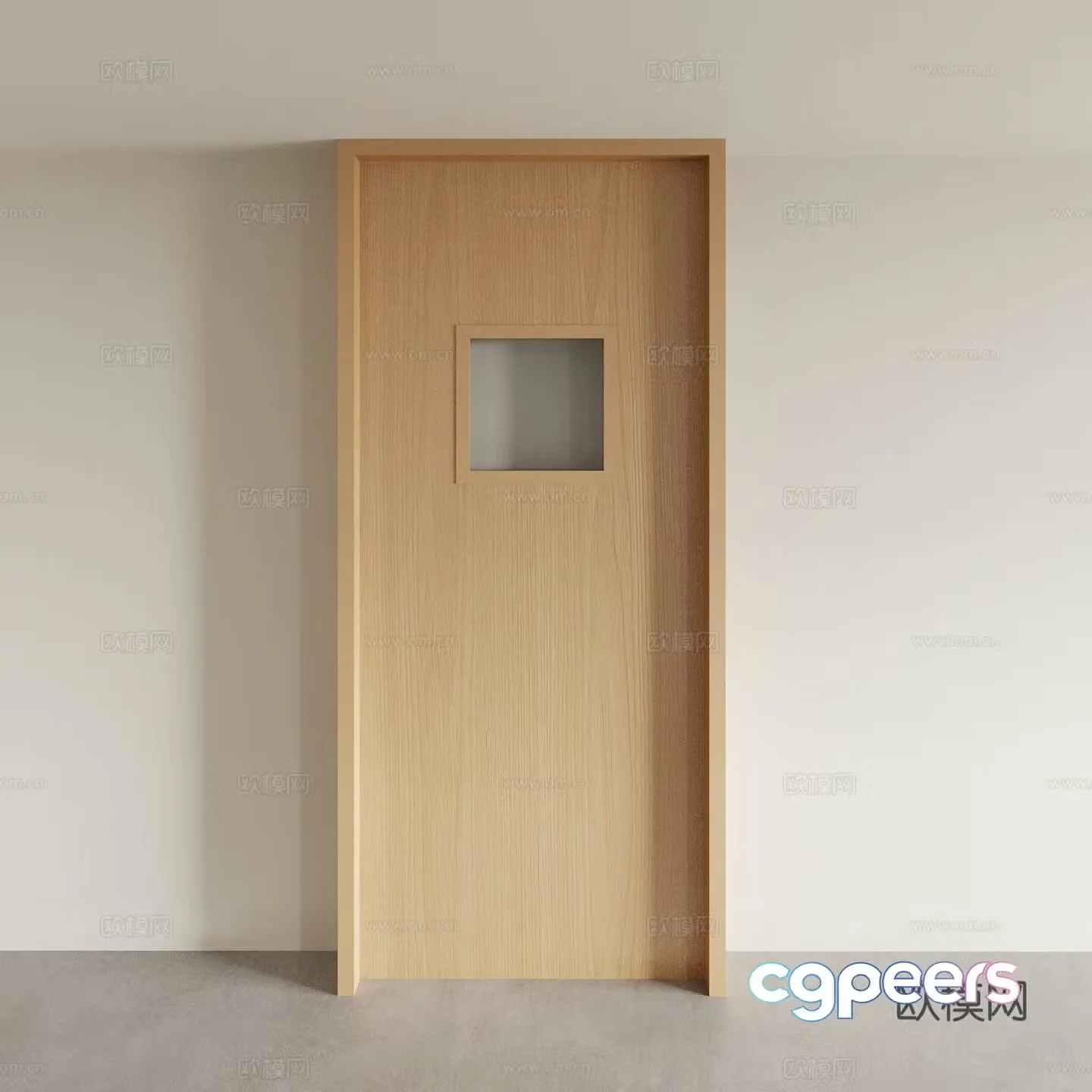 Bedroom door Interior door Single-open door Swing door Room door Classroom door 3D model