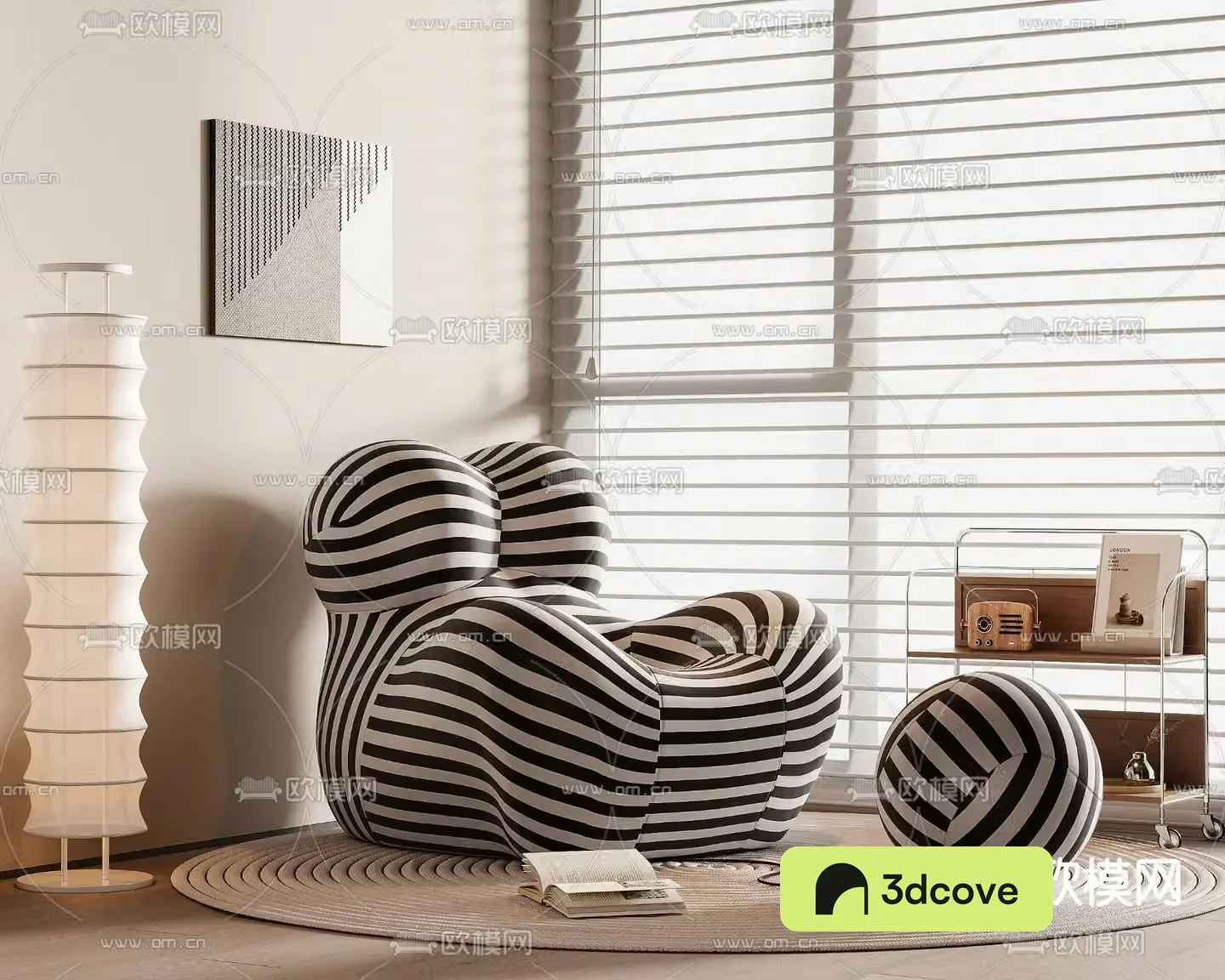 Striped mother chair beanbag