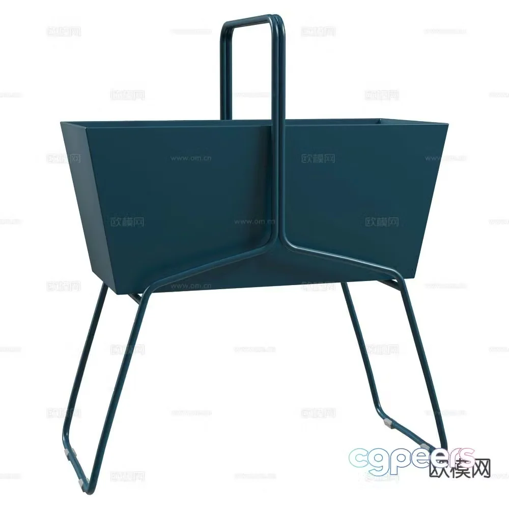 Fermob modern corner table side table table table 3d model
