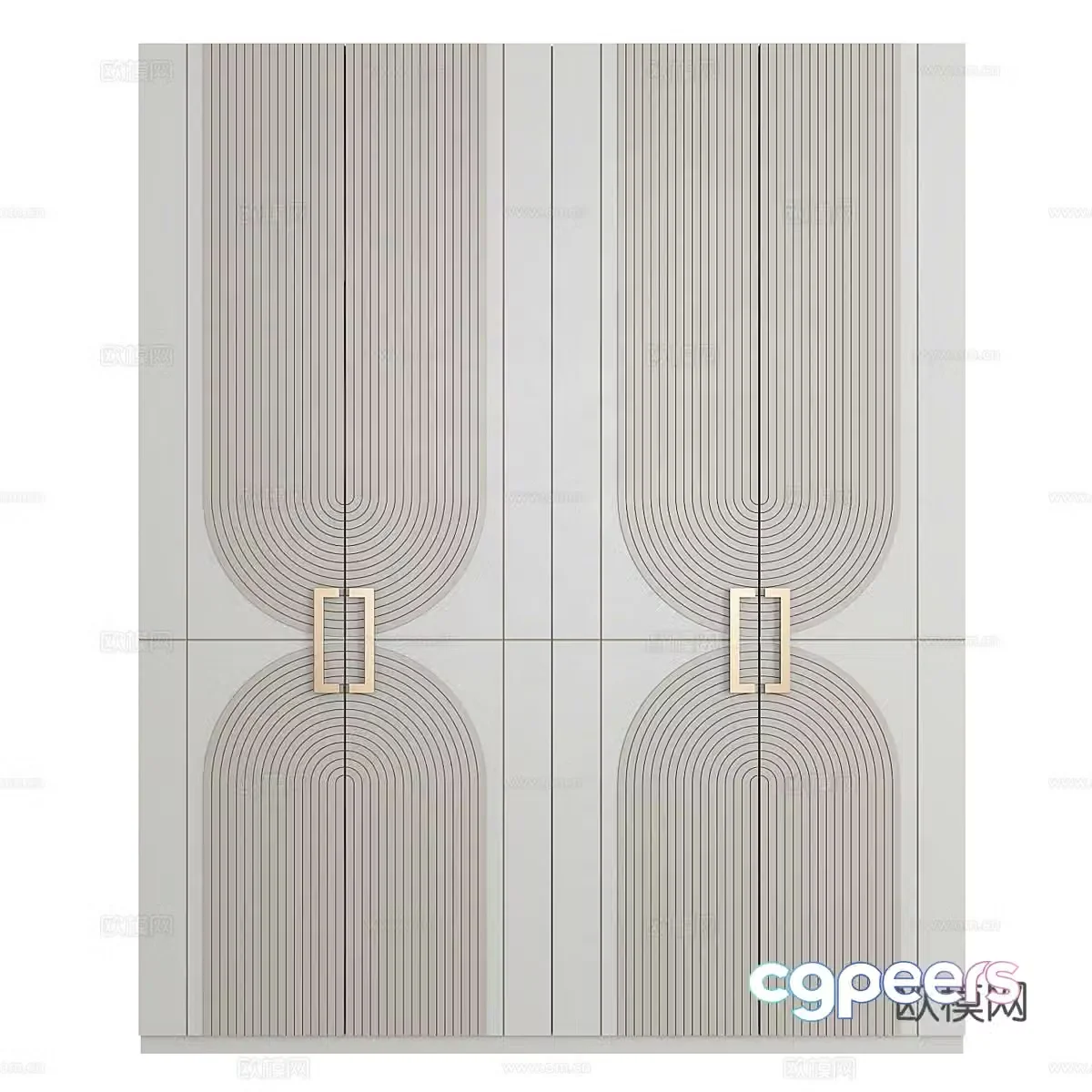 Modern light luxury children’s wardrobe 3D model