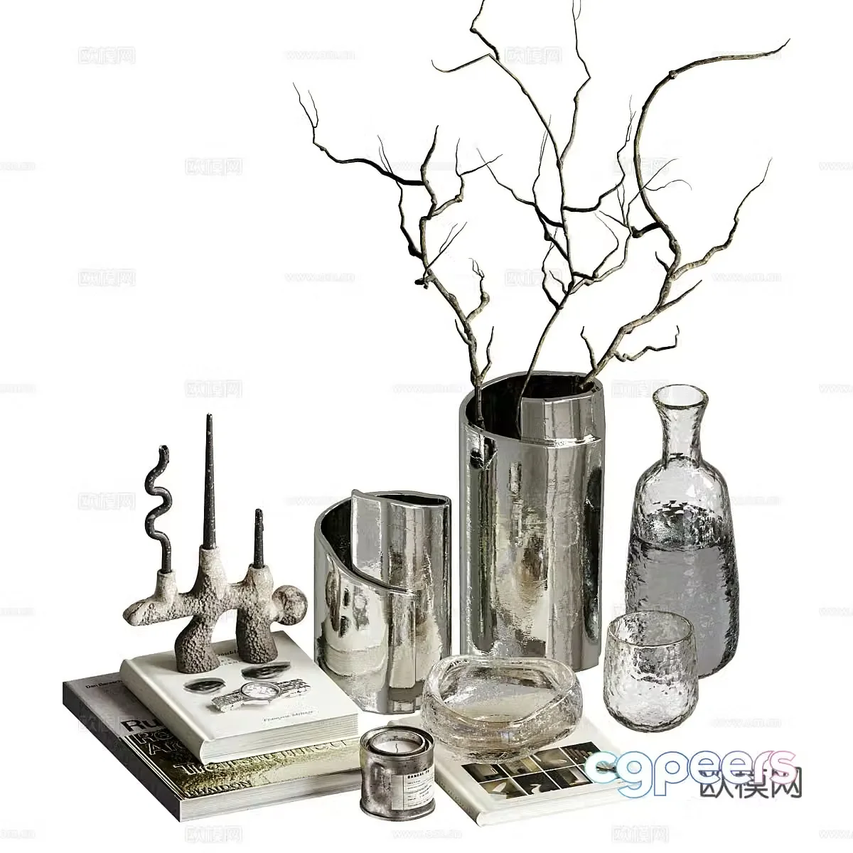 Modern Italian light luxury ornament combination 3D model