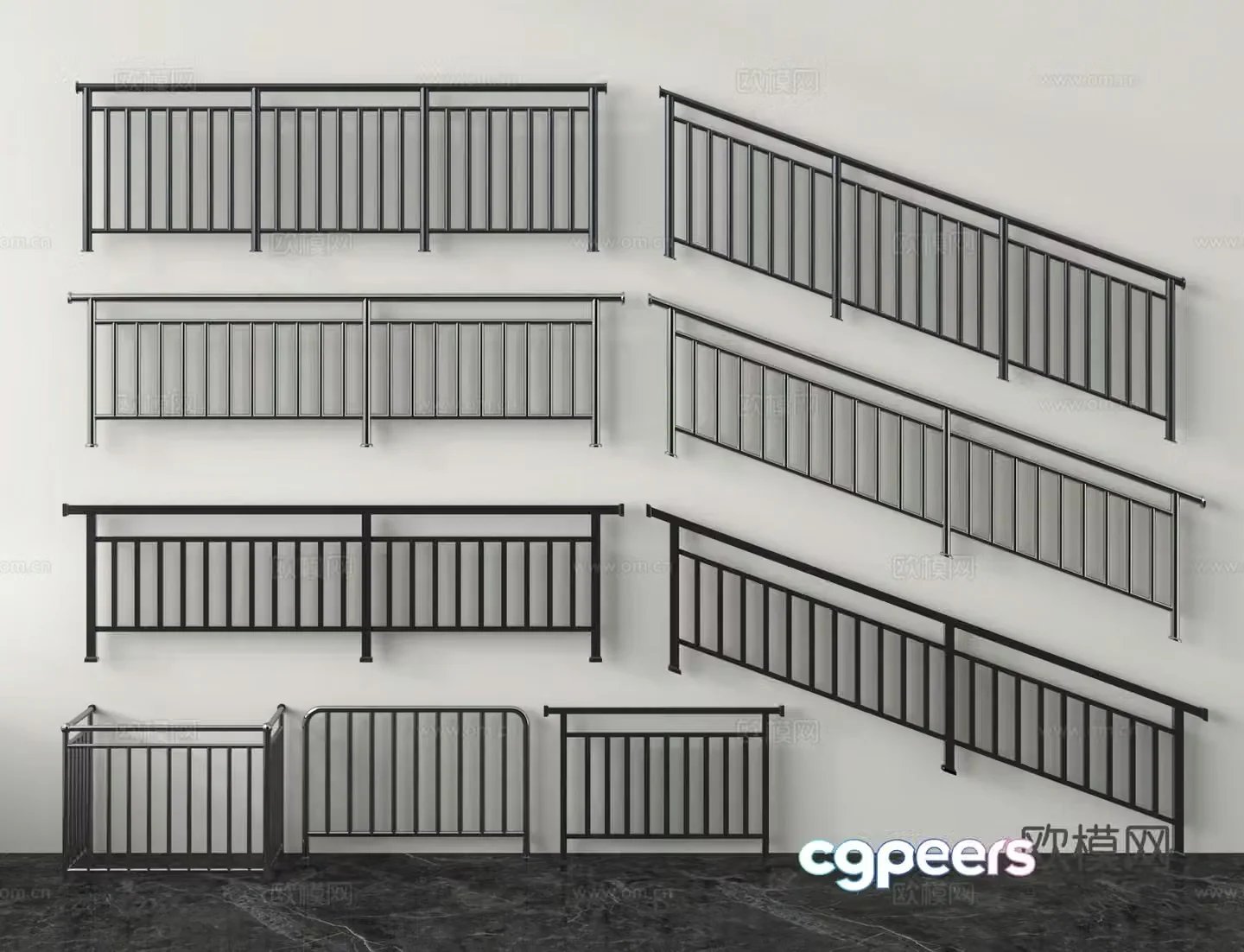 Handrail Rail Fence Fence 3d Model
