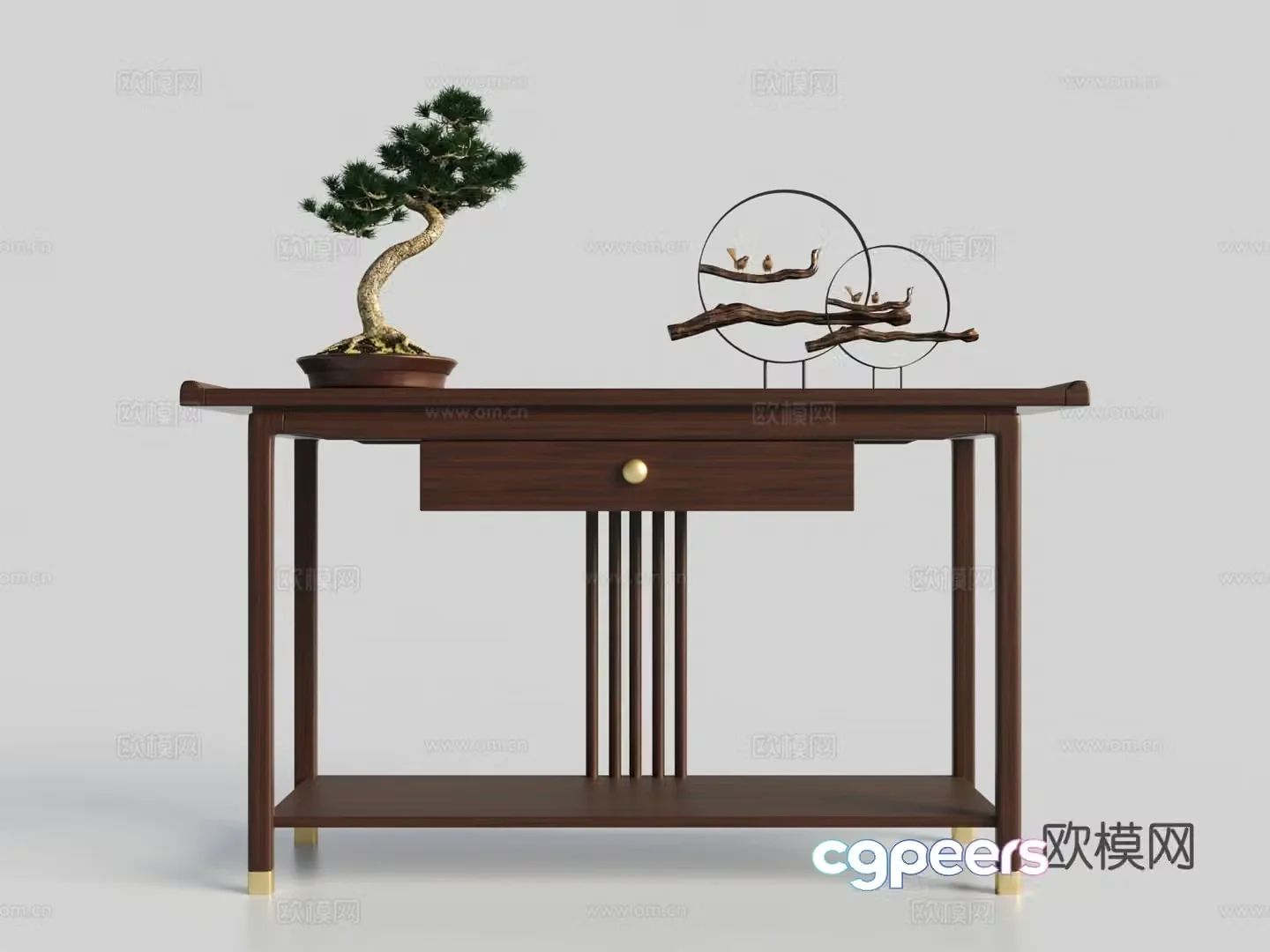 New Chinese side cabinet 3D model