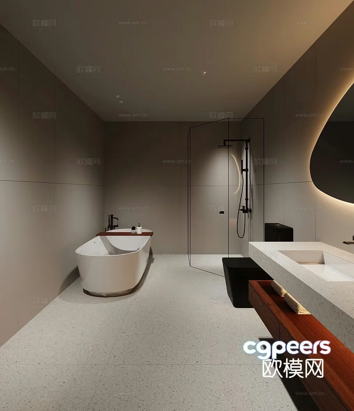 Modern bathroom bathroom 3d model