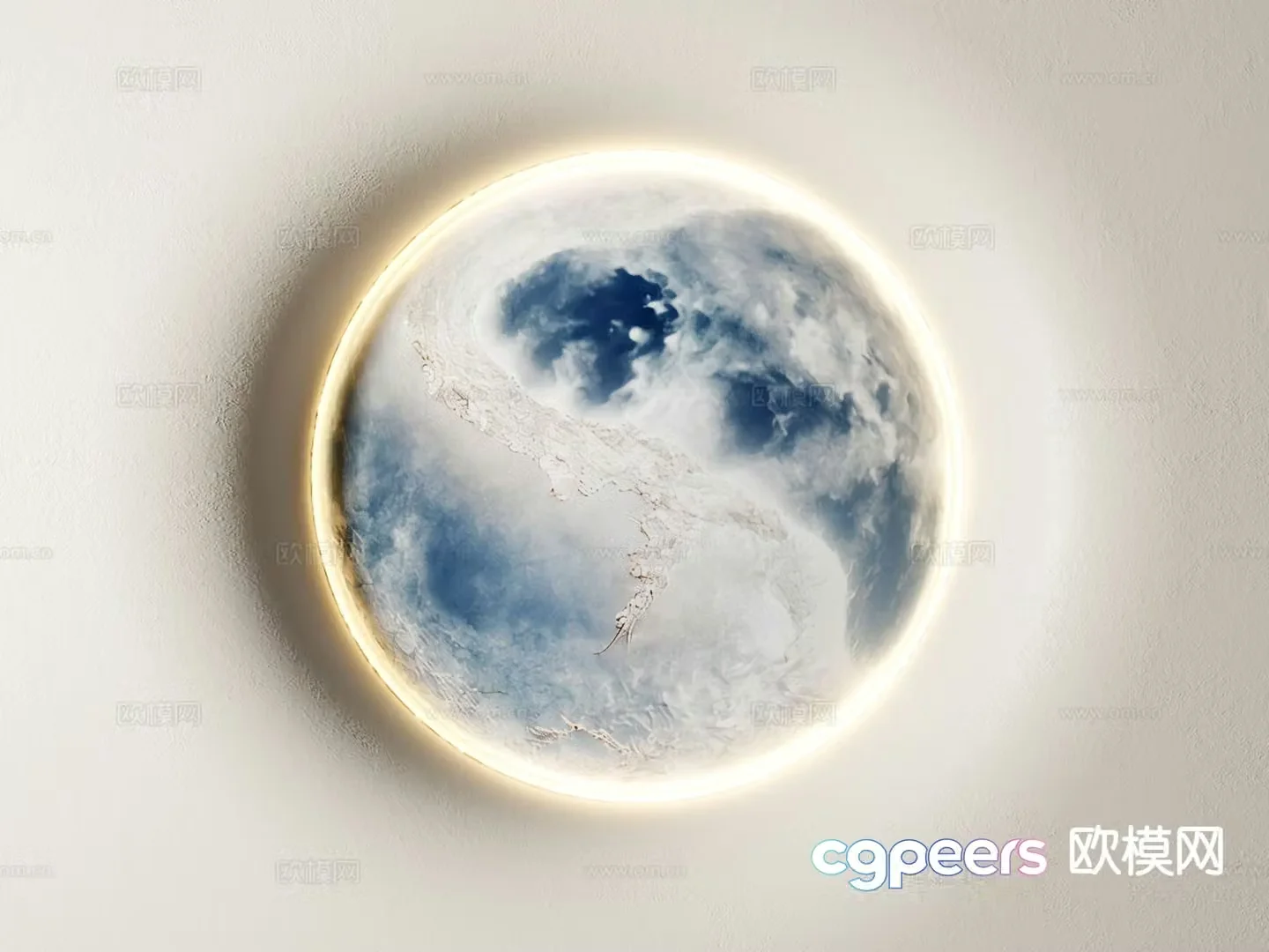 Modern children’s moon lamp children’s wall lamp moon lamp 3d model