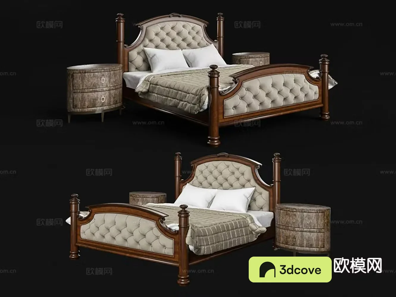 American double bed