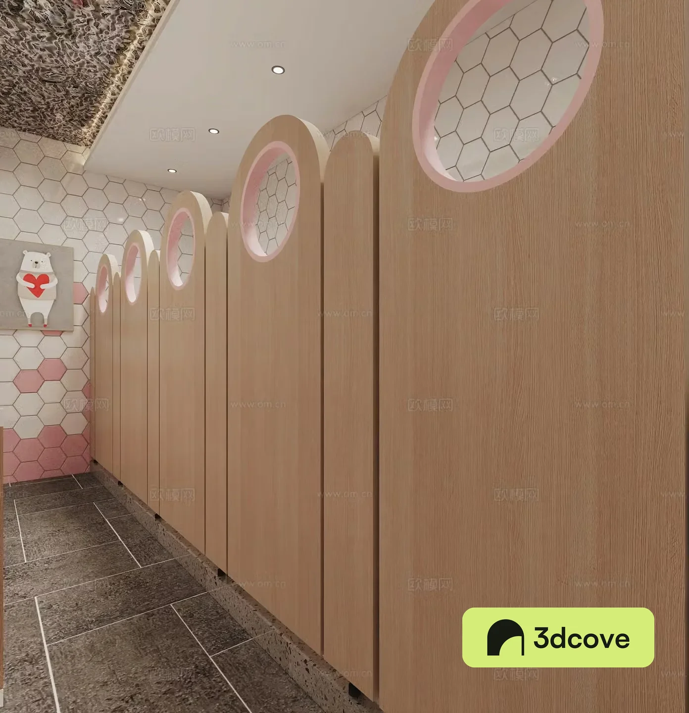 Modern kindergarten bathroom