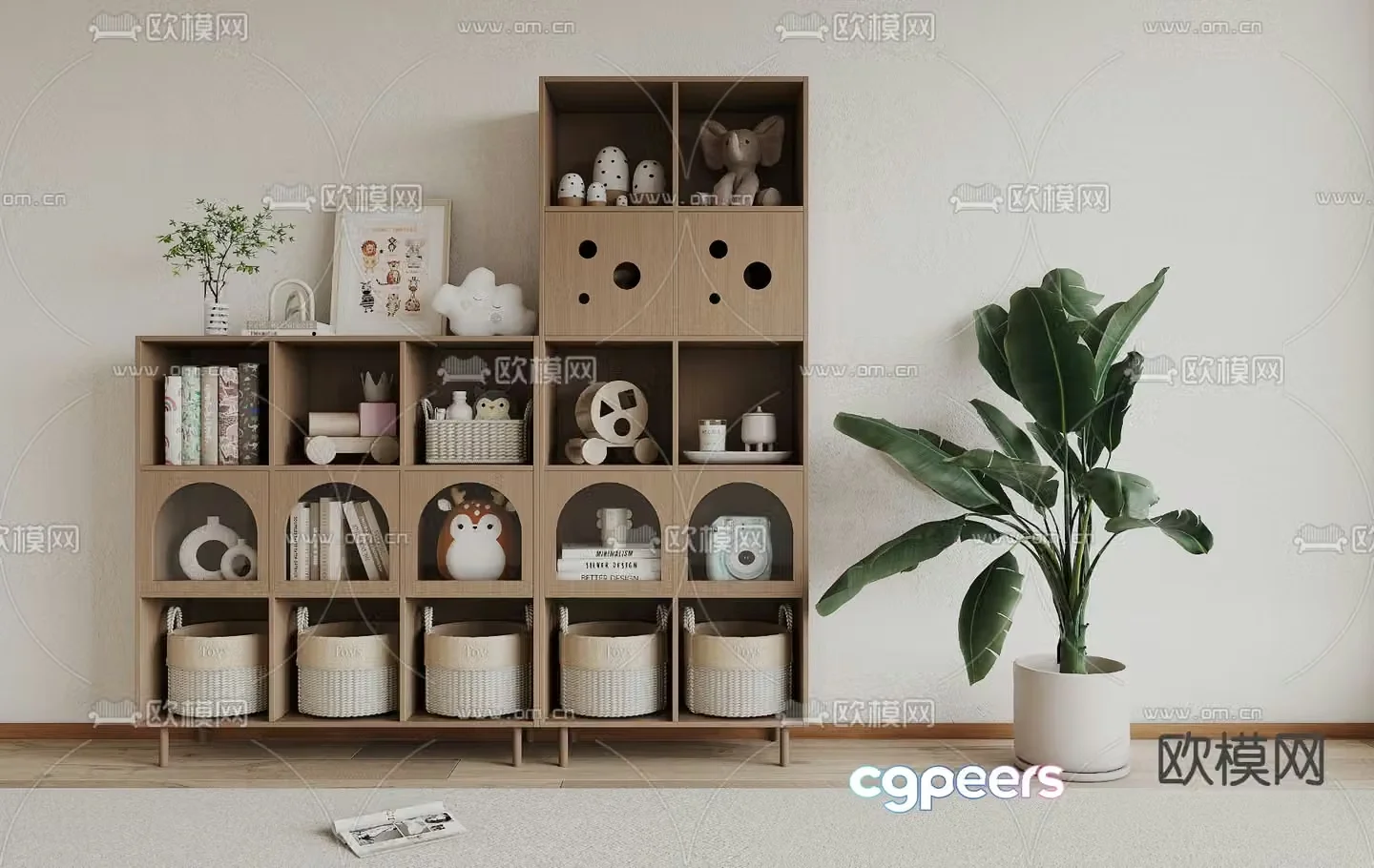 Children’s cabinet toy cabinet storage cabinet 3d model
