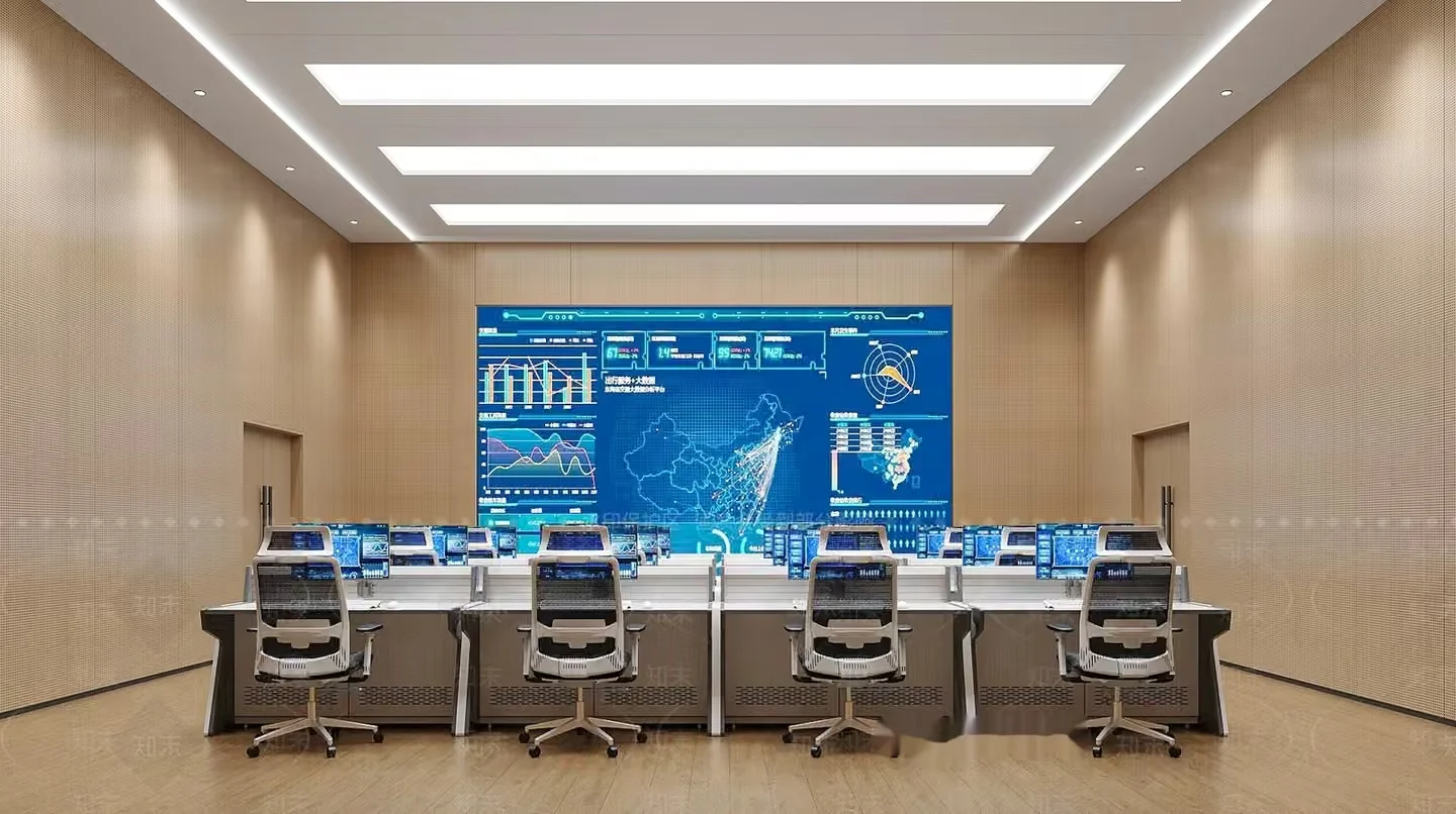A Large Control Room 3D Model – 4695 – VRAY Render