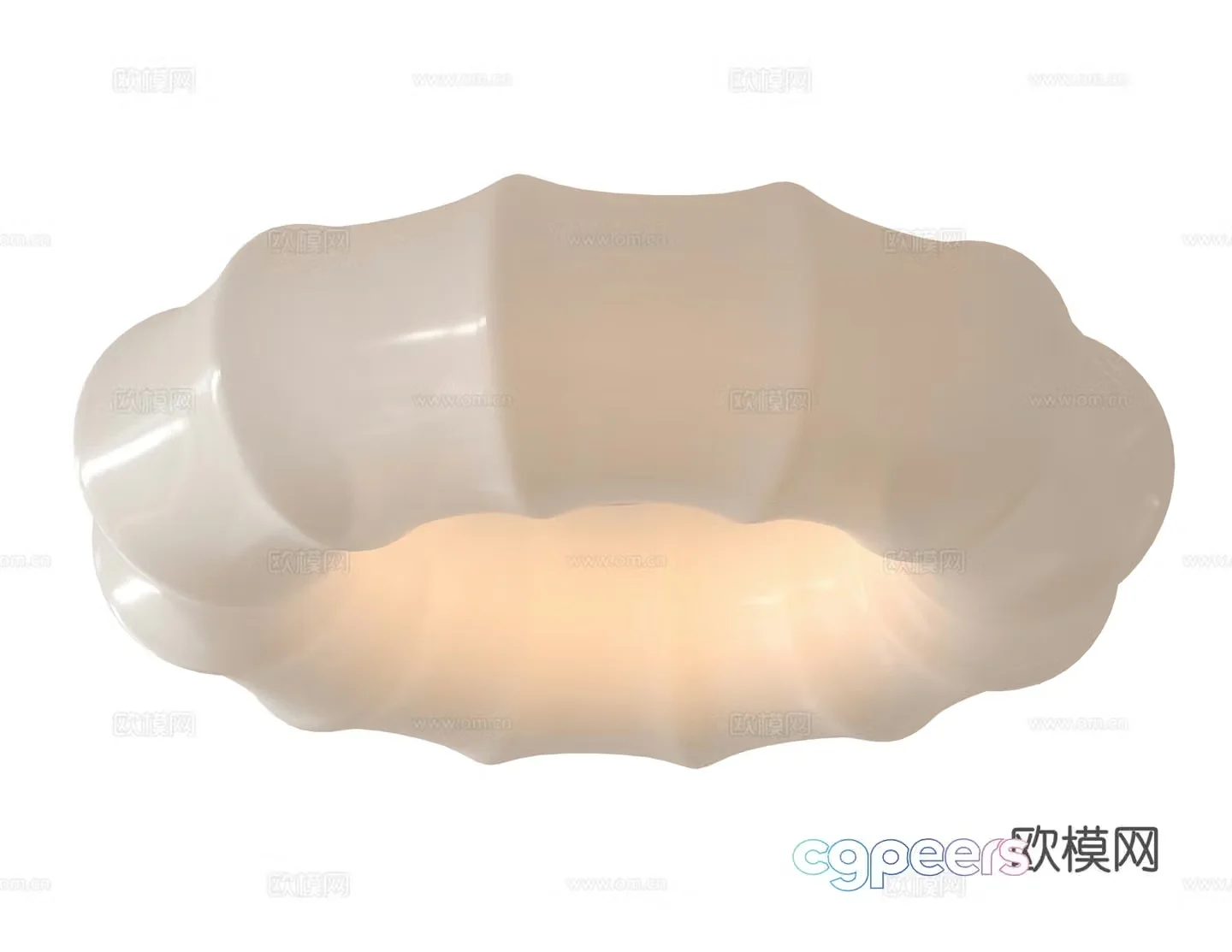 Cream style ceiling lamp 3d model