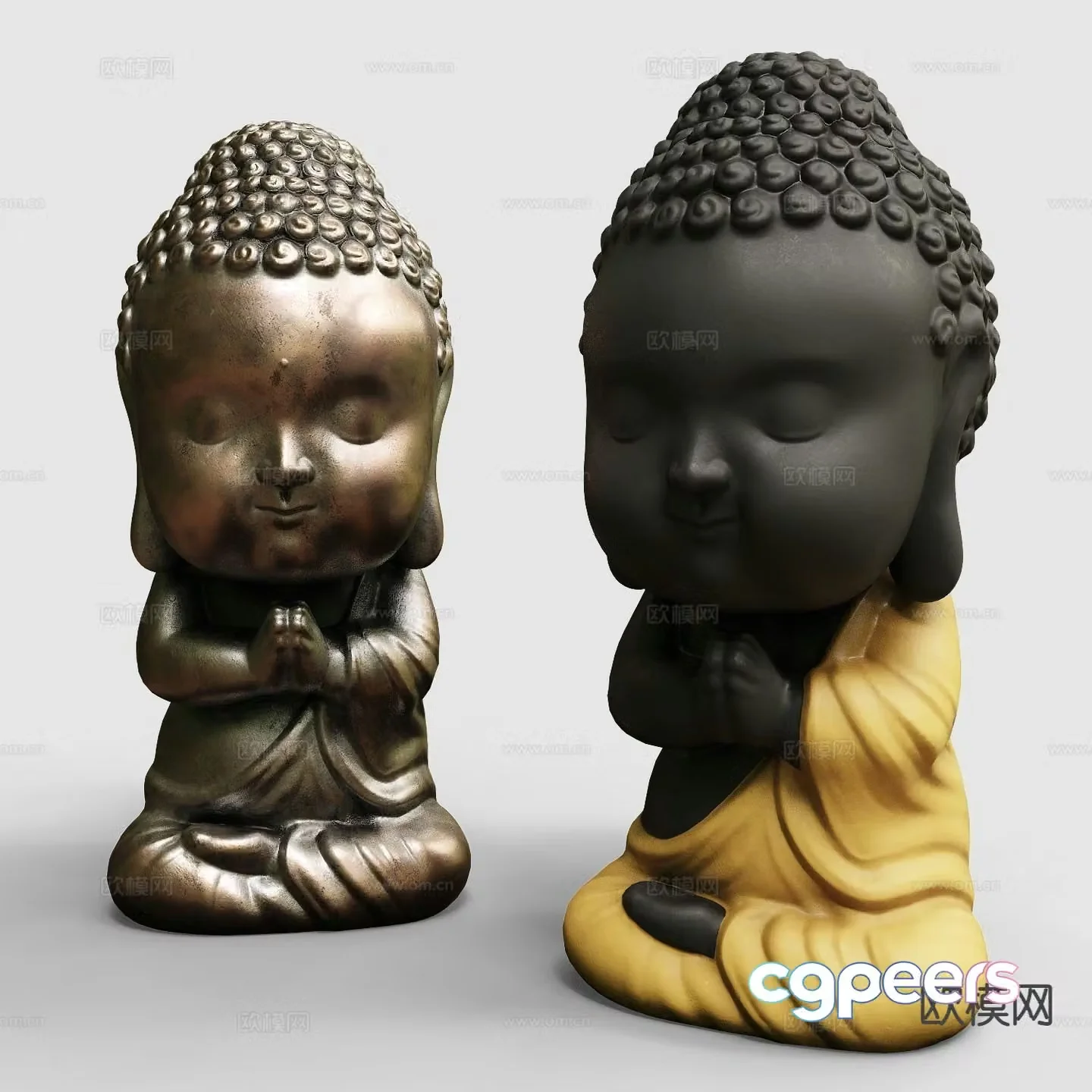 Chinese Buddha statue baby Buddha sculpture 3d model