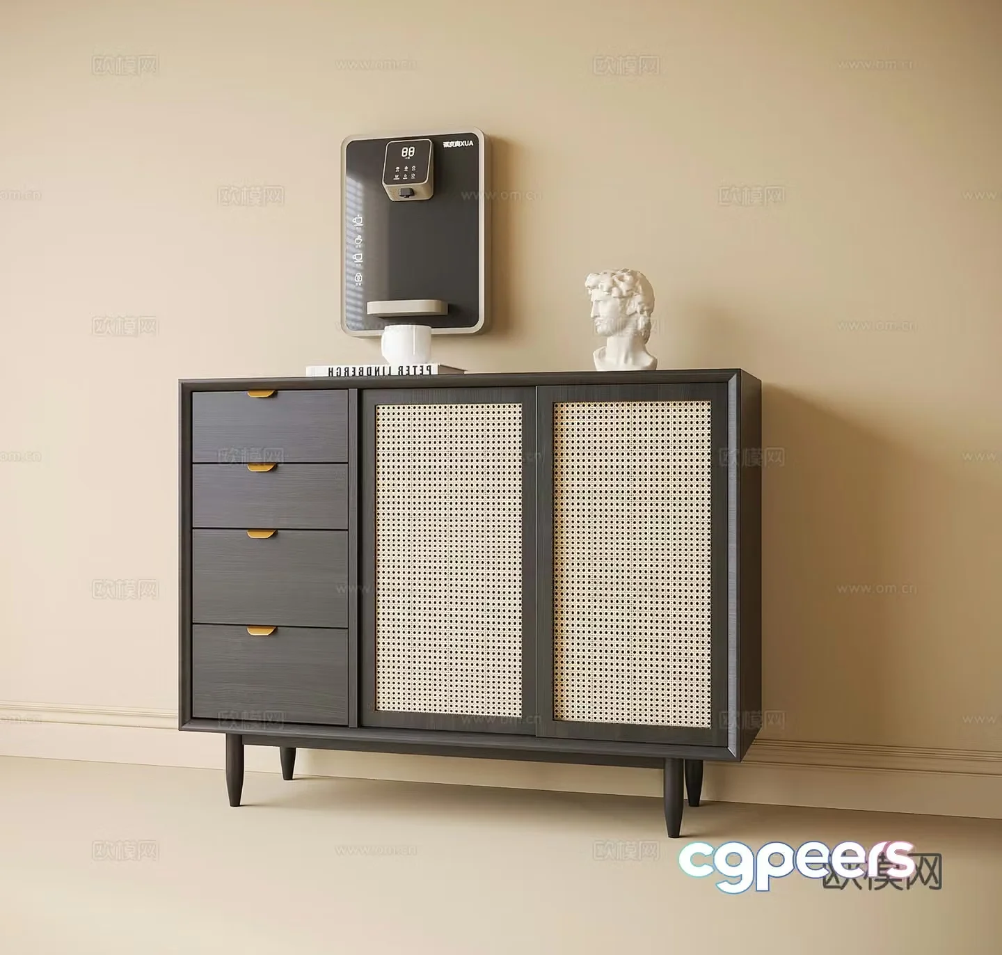 French entrance cabinet 3D model