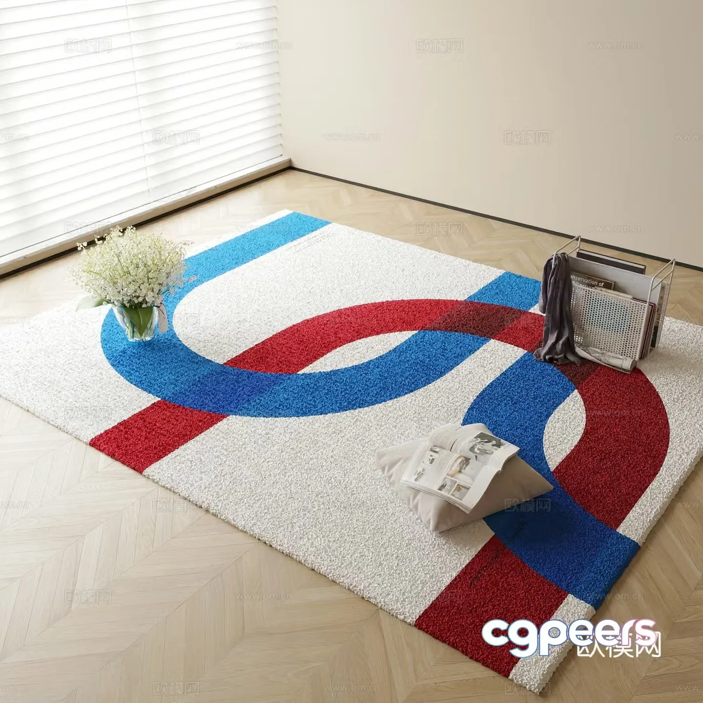 Abstract carpet Square carpet 3d model