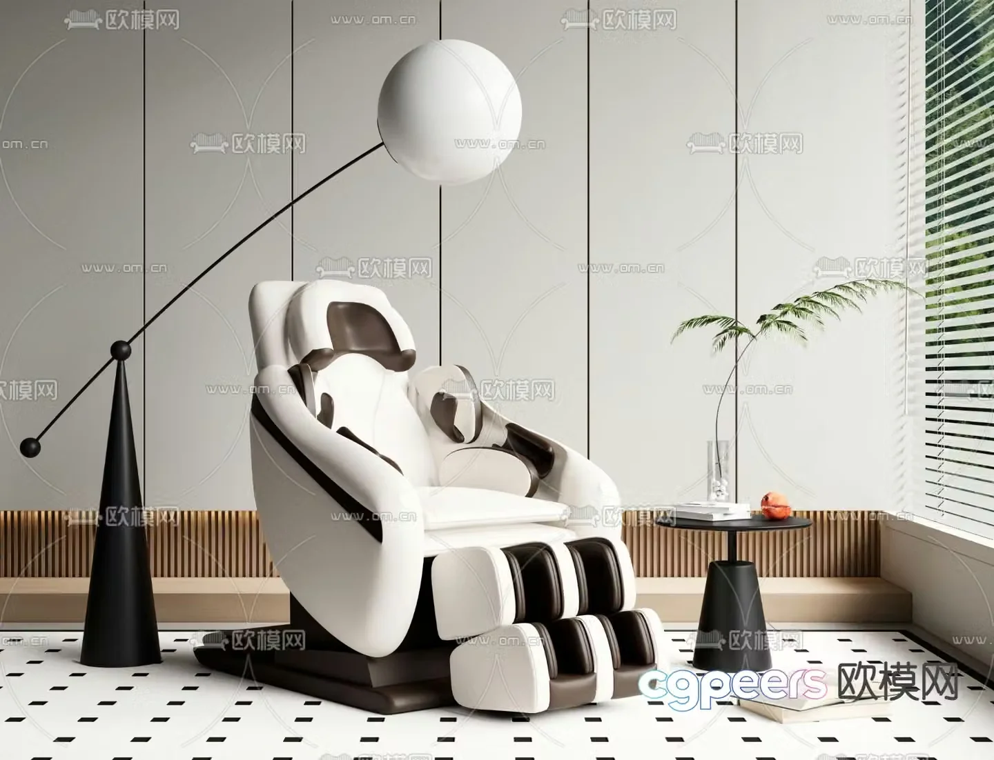 Massage chair foot bath chair massage sofa foot bath chair 3d model