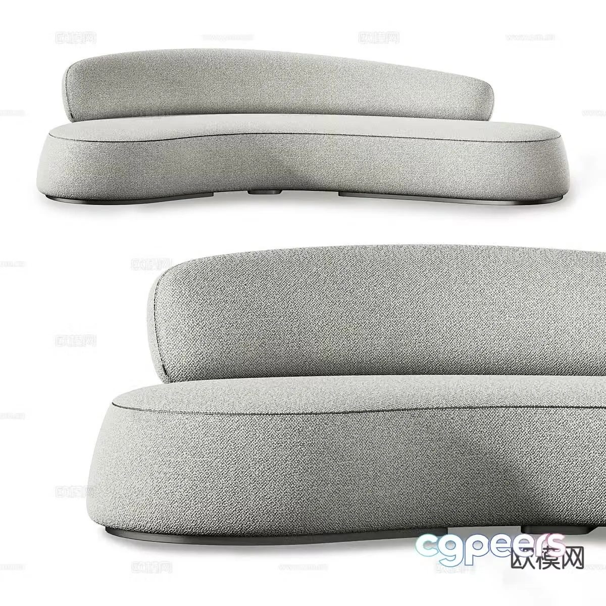 Modern special-shaped sofa curved sofa 3d model