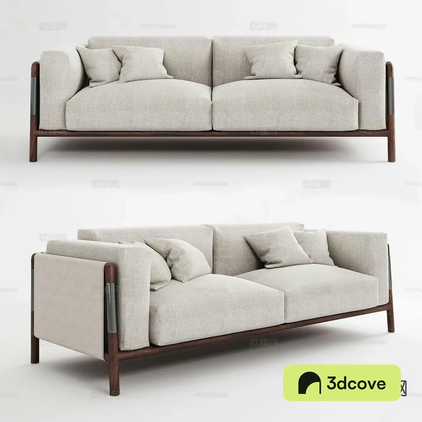 Double sofa arm sofa