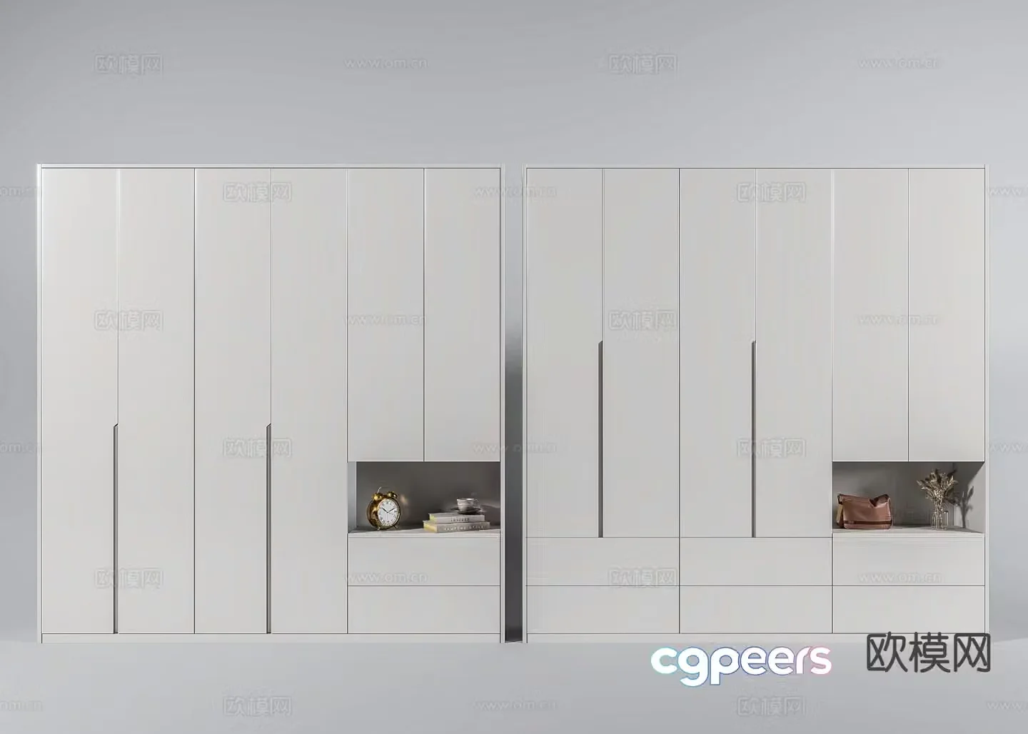 Modern wardrobe storage cabinet 3d model