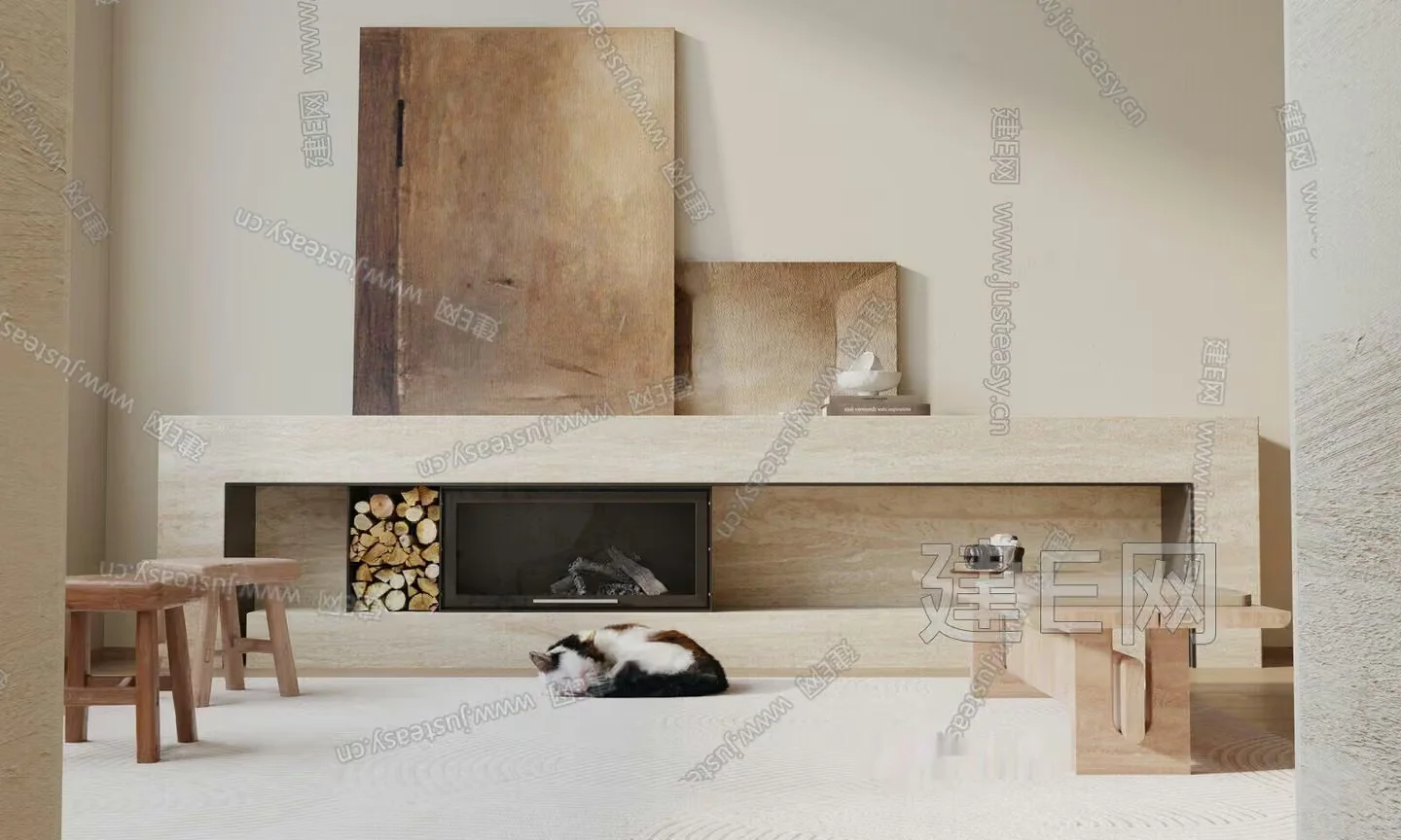Modern Living Room 3D Model – 1259 – VRAY Render