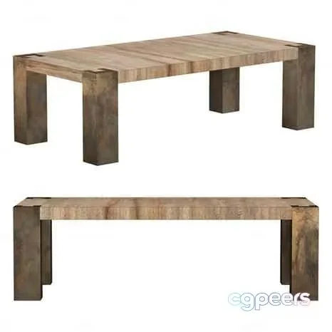 Wooden Coffee Table 3D Model – 20963 – CORONA Render