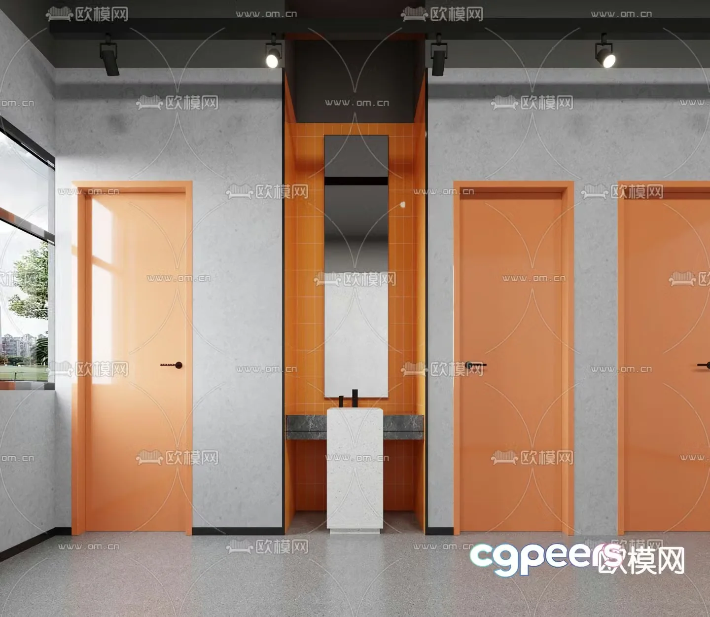 Room door Swing door Bedroom door 3d model