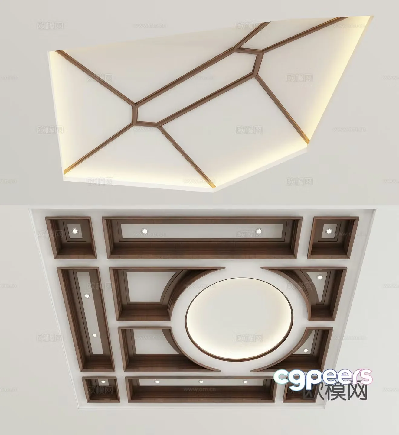 New Chinese style ceiling 3D model