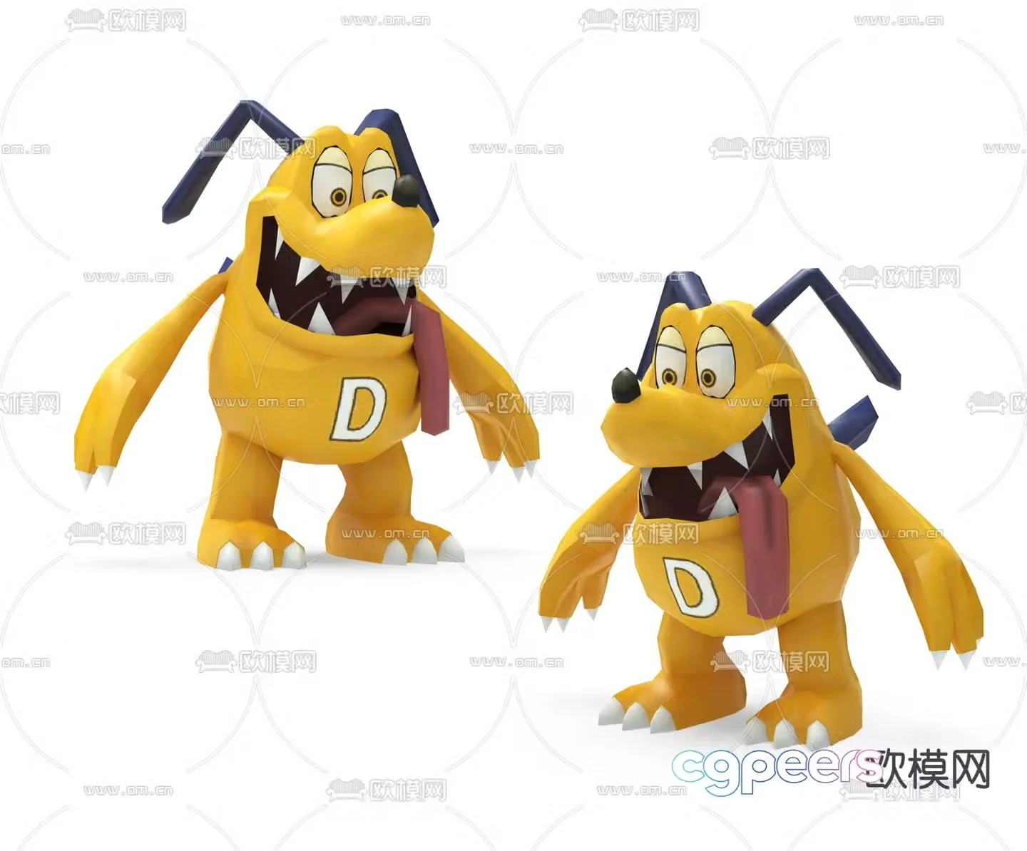 Cartoon dog doll toy 3d model