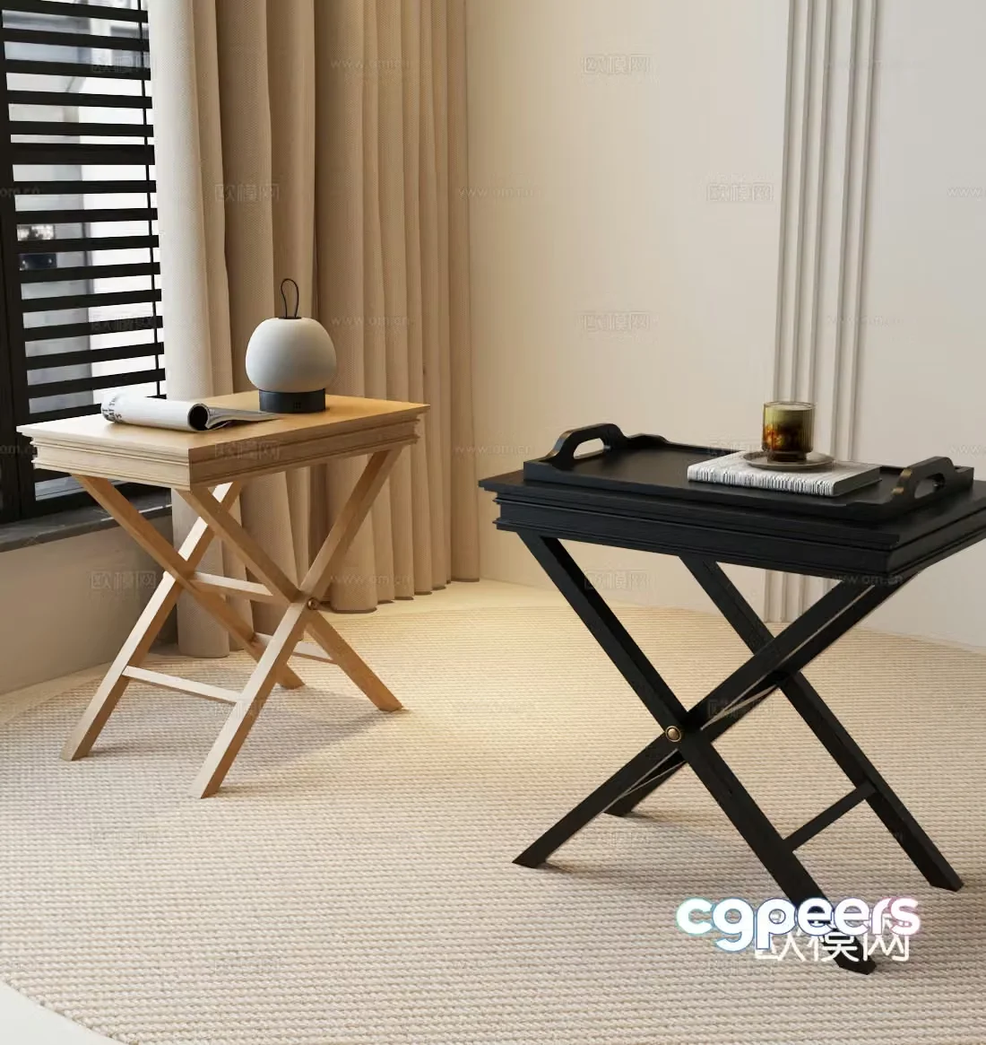 New Chinese style corner table Song’s corner table New Chinese style side table Modern Chinese style side table Song’s side table 3D model