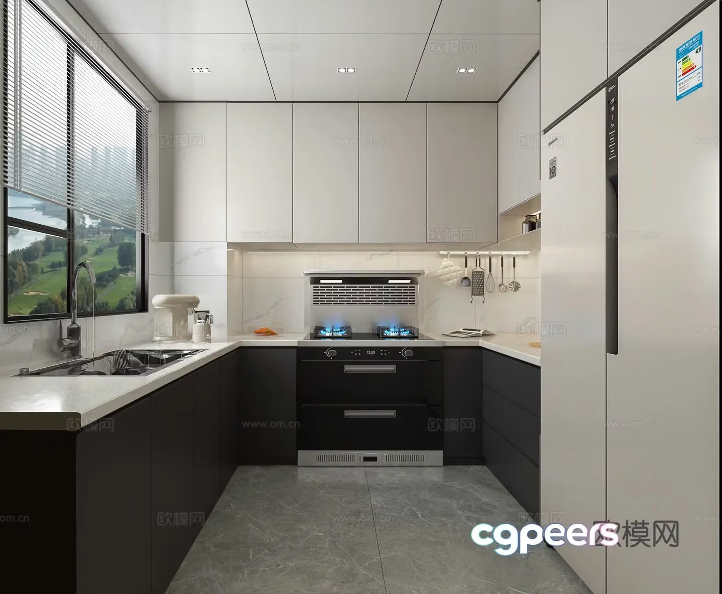 Modern kitchen 3d model