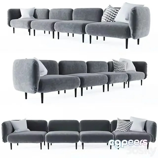 3ds Max Free – Softline elle, sofa