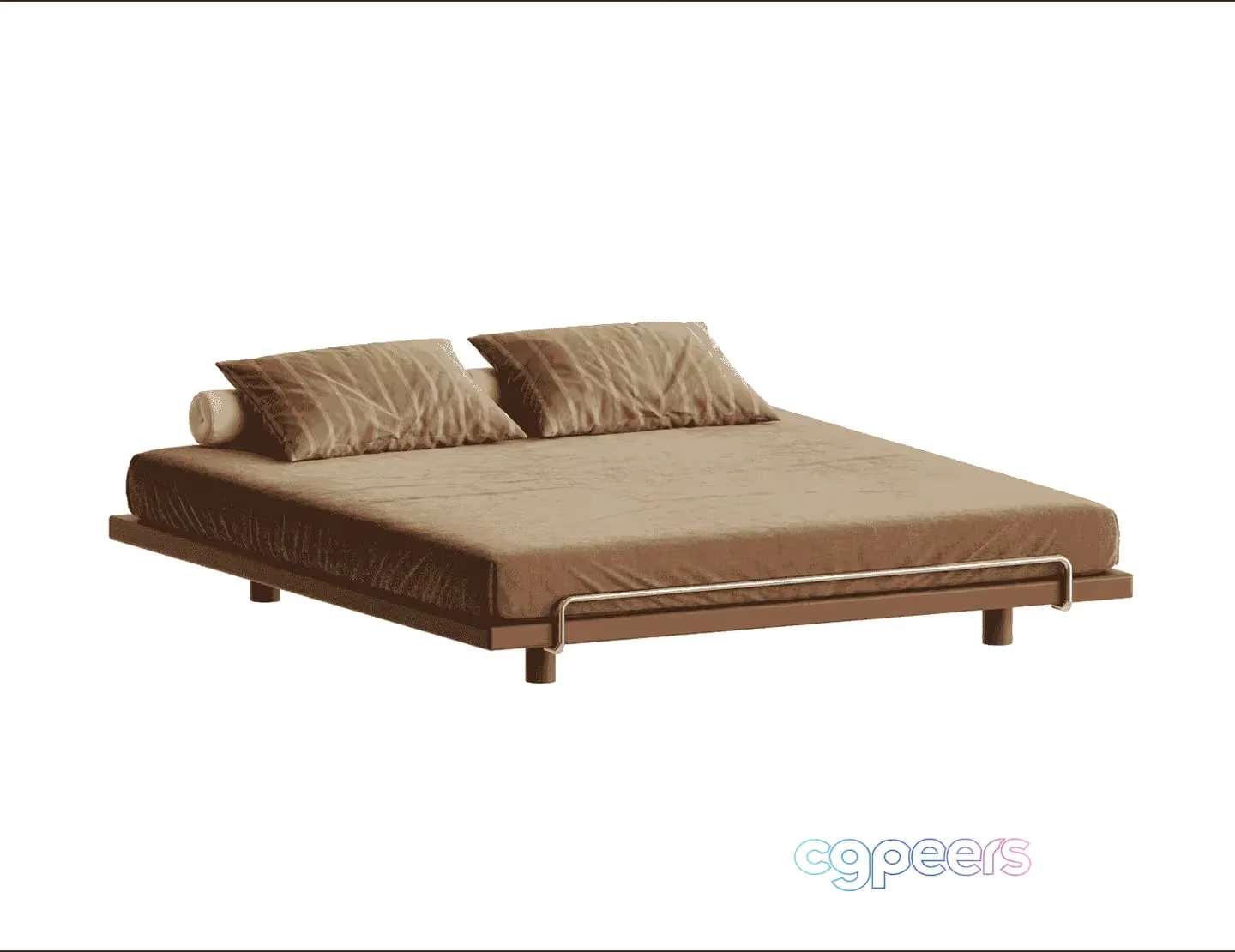 Modern Platform Bed 3D Model – 11055 – VRAY Render