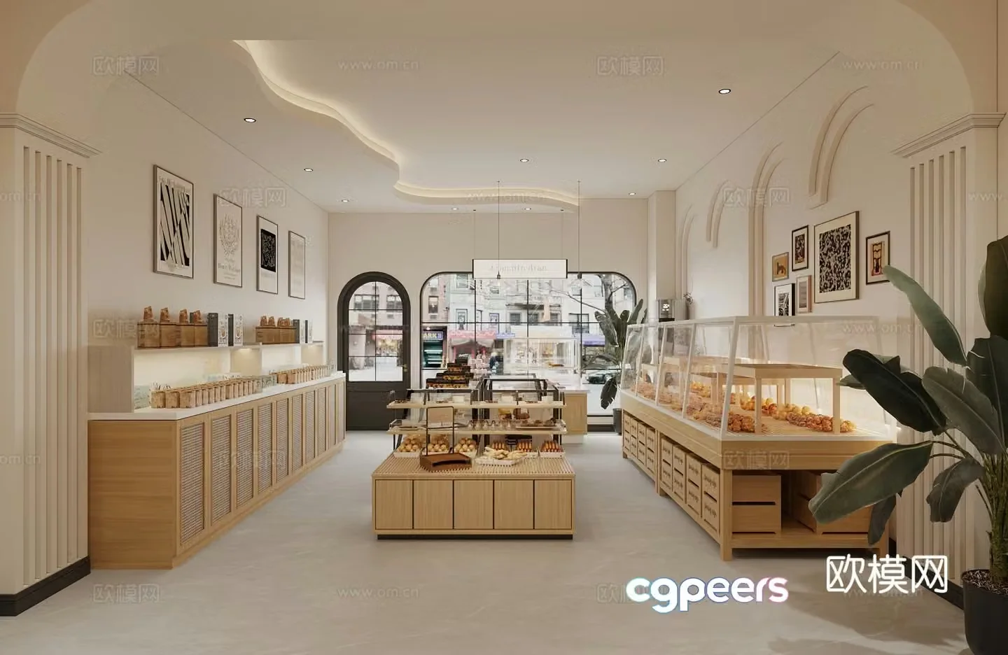 Modern dessert bakery 3d model