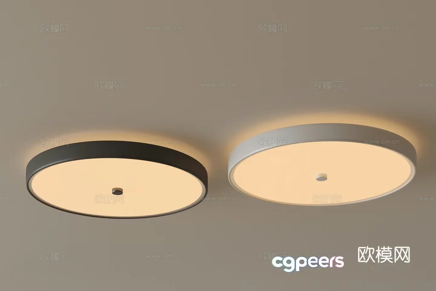 Geometric ceiling lamp bedroom lamp 3d model