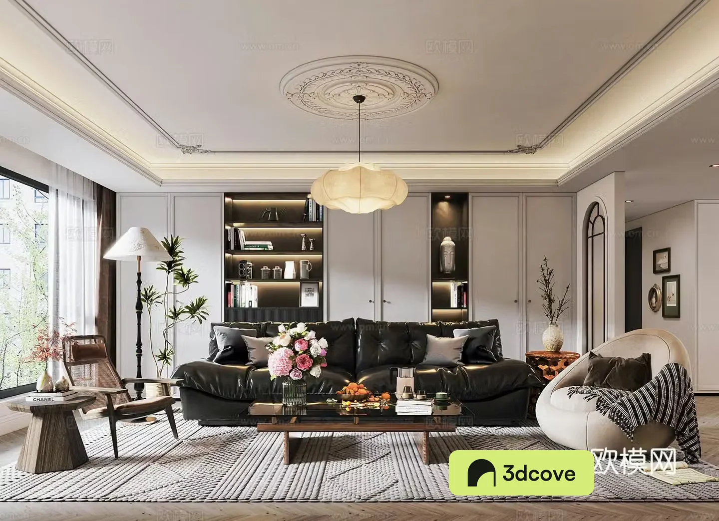 French medieval style living room