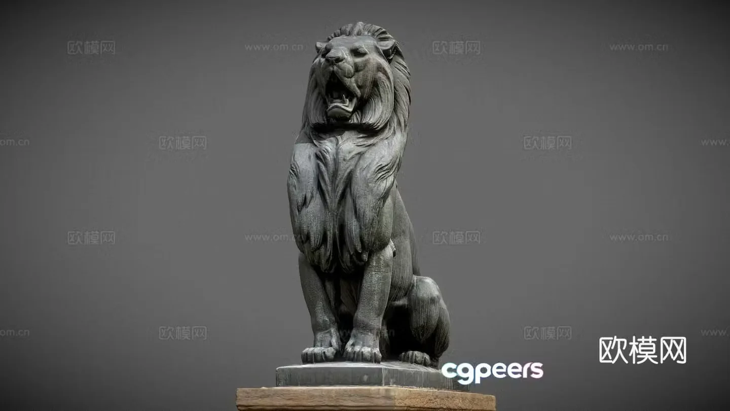 Lion Fountain (1874)(3DSCANFR(sdrn)) 3D Model
