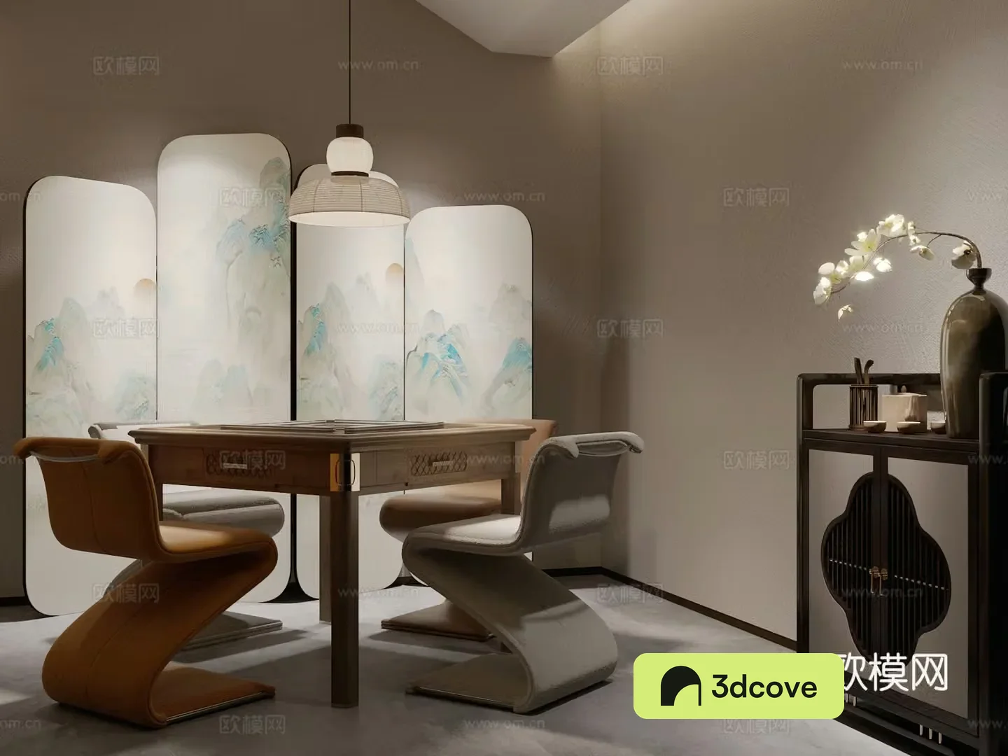 New Chinese chess and card room Mahjong room