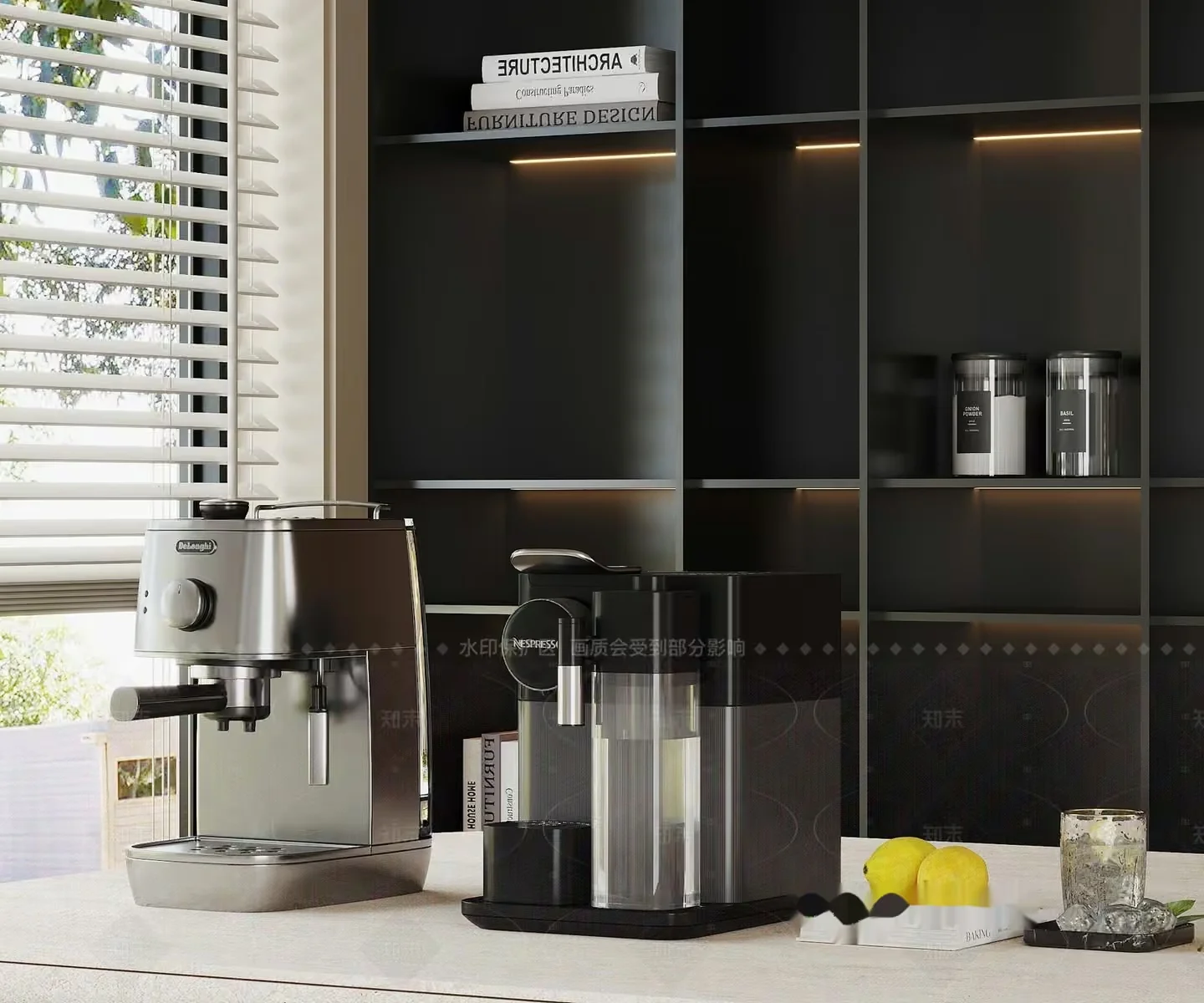 Modern Kitchen Counter 3D Model – 21642 – CORONA Render