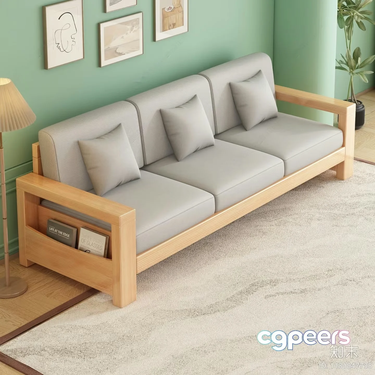 Cozy Living Room 3D Model – 16897 – VRAY Render