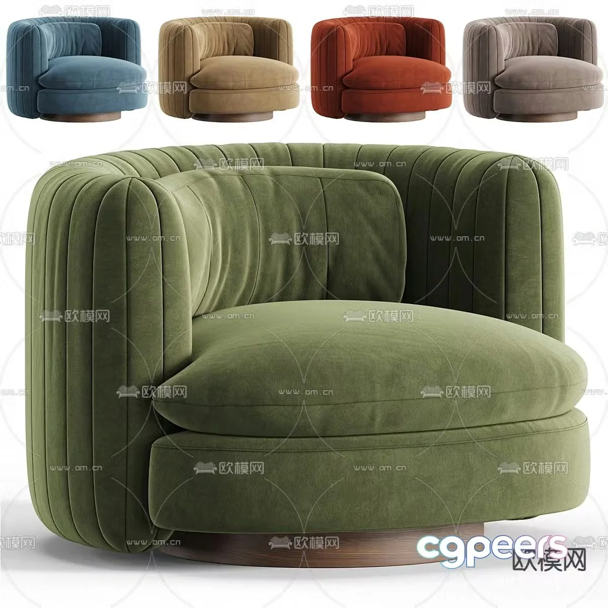 Soho single sofa leisure sofa 3d model