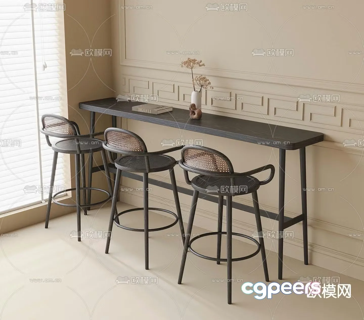 Wasabi Bar Chair Bar Stool Bar Stool 3D Model