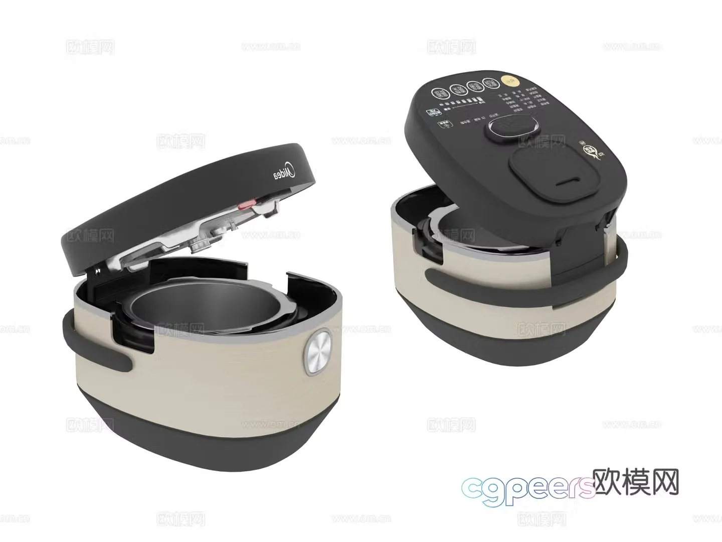 Home appliances rice cooker 3D model