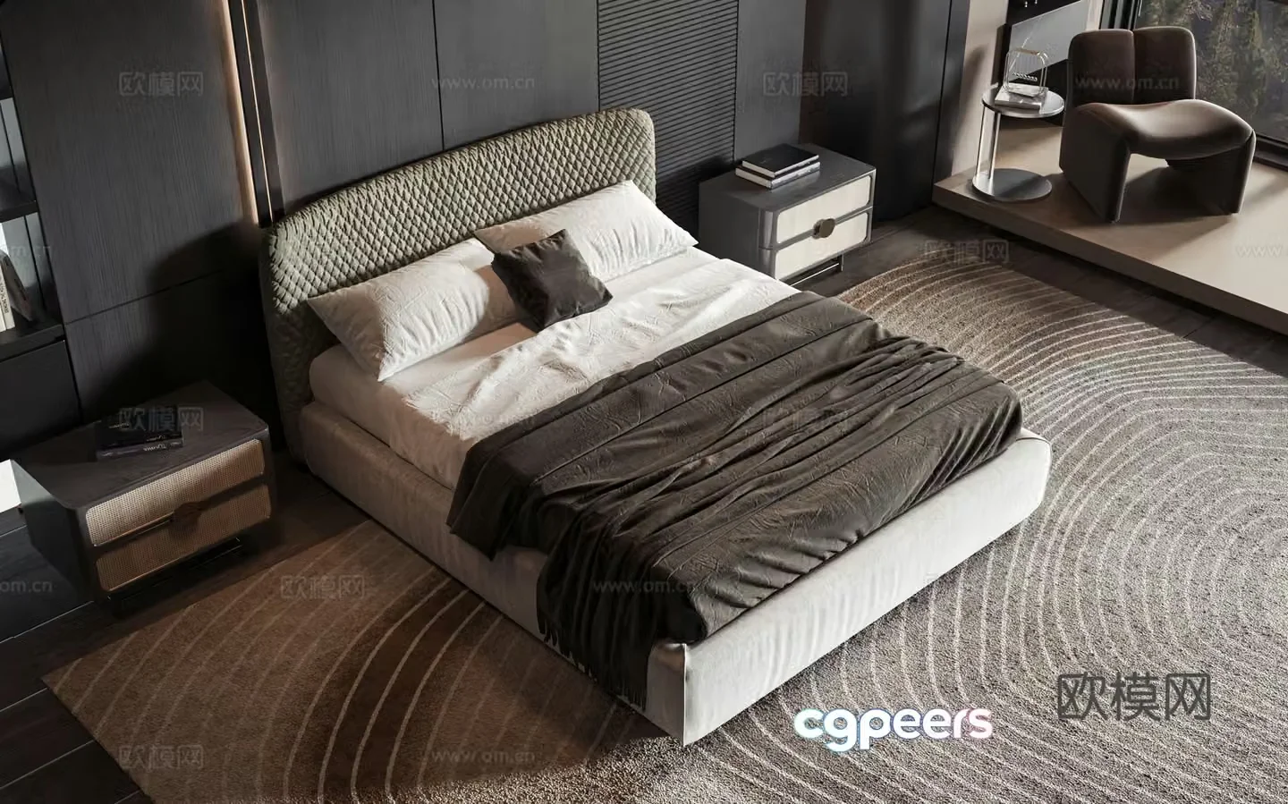 Modern style product bed 3d model